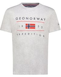 GEOGRAPHICAL NORWAY - T-shirt Met Korte Mouwen Sy1355hgn - Lyst