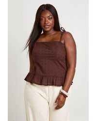 Boohoo - Plus Broidery Cami Top - Lyst