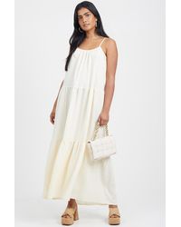 Brave Soul - Smock Tiered Midi Dress - Lyst