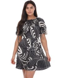 Ted Baker - Womenss Faridda Printed Puff Sleeve Mini Dress - Lyst