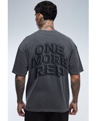 BoohooMAN - Tall One More Rep Washed Oversized T-Shirt - Lyst