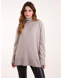 Blue Vanilla - Roll Neck Jumper With Front Seam Detail - Lyst