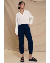 Threadbare - Petite Linen Blend 'Rosewood' Tapered Trousers - Lyst