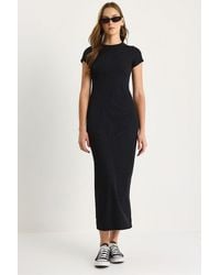 Bianco Lucci - Slim Fit Crew Neck Maxi Dress - Lyst