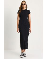 Bianco Lucci - Slim Fit Crew Neck Maxi Dress - Lyst