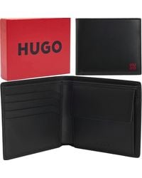 BOSS - Leather Wallet Tibby_N_4Cc Bifold Credit Cardholder - Lyst