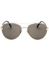 Tom Ford - Shiny Rose Smoke Lensed Sunglasses - Lyst