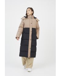 Brave Soul - Maxi Contrast Hooded Puffer Jacket - Lyst