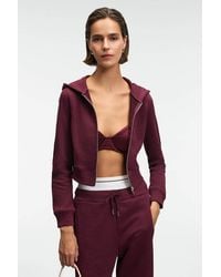 Grimelange - Hooded Crop Half-Zip Sweatshirt - Lyst
