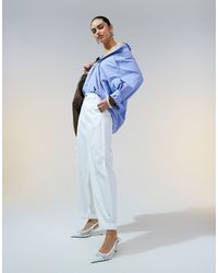 ASOS - Tapered Trousers With Turn Up Detail - Lyst