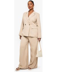 Boohoo - Plus Tailored Straight Leg Trouser - Lyst