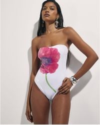 River Island - Swimsuit Floral Sequin - Lyst