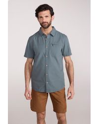 Mountain Warehouse - 'Coconut Slub Texture' Short Sleeve Shirt 100% Cotton Zip Chest Pocket Everyday Wear Top - Lyst