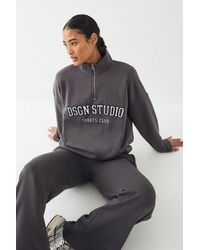 DSGN Studio - Applique Oversized Half Zip Sweatshirt - Lyst