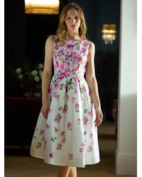 Gina Bacconi - Sophia Floral Midi Dress - Lyst