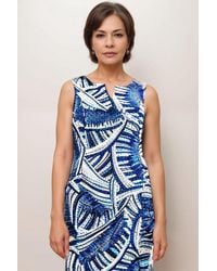 MAINE - Leaf Print Sleeveless Dress - Lyst