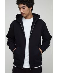 BoohooMAN - Basic Oversized Zip Through Hoodie - Lyst