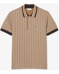 Lacoste - Monogram Polo- Cotton - Lyst
