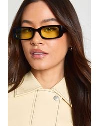 Boohoo - Chunky Framed Coloured Lens Rectangular Sunglasses - Lyst