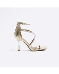 River Island - Sandals Closed Back Strappy Heeled Material_Polyester - Lyst