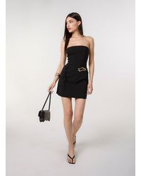 Pink Vanilla - Bengaline Bandeau Dress With Belt - Lyst