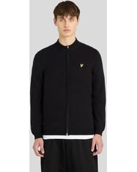 Lyle & Scott - Cotton Merino Zip Cardigan - Lyst