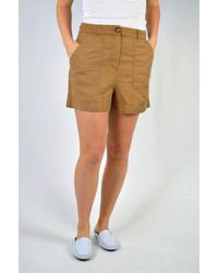 Secret Label - Linen Blend Turn-Up Shorts - Lyst