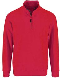 Sol's - Stan Contrast Zip Neck Sweatshirt - Lyst