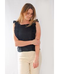 Secret Label - Broderie Button Detail Blouse - Lyst
