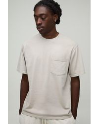 BoohooMAN - Essential Washed Regular Fit Front Pocket T-Shirt - Lyst