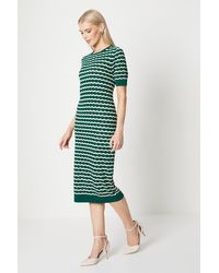 PRINCIPLES - Stitch Detail Stripe Maxi Knitted Dress - Lyst