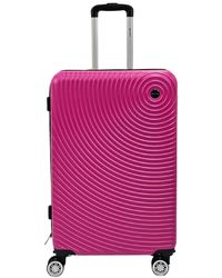 Infinity Leather - Hard Shell Cabin Suitcase 8 Wheel Luggage Case Travel Bag - Lyst