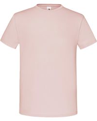 Fruit Of The Loom - "Iconic 150" T-Shirt Für Herren (Blassrosa) - Lyst