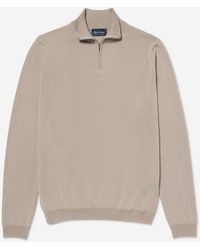 Oliver Sweeney - Merino Wool Quarter Zip Jumper - Lyst
