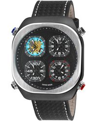 Gv2 - Quattro Zone, Ipbk Case, Dial, 4 Time Sub W/ Stitching Handmade Italian Leather Strap - Lyst