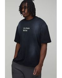 BoohooMAN - Tall Oversized Gothic Spray Washed Distressed Printed T-Shirt - Lyst