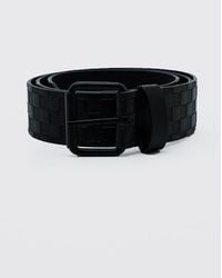 BoohooMAN - Faux Leather Embossed Flannelerboard Belt - Lyst