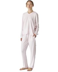 J&j Brothers - Jjb5 Soft Knit V-Neck Long Sleeve Pajamas - Lyst