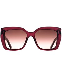 Ferragamo - Square Transparent Cyclamen Gradient Sf1042S - Lyst