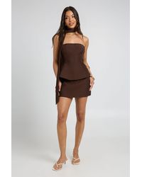 Boohoo - Woven Crepe Skort - Lyst