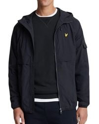 Lyle & Scott - Branded Dark Hooded Winbreaker Jacket - Lyst