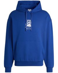 HUGO - Pull Over Hoodie (blauw) - Lyst