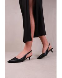 Where's That From - 'New' Form Low Kitten Heels With Pointed Toe & Elastic Slingback - Lyst