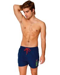 Munich - Short Swimsuit With Inner Mesh Lining Muharbournavy02 - Lyst