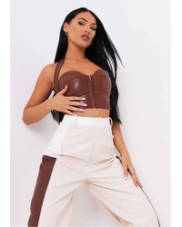 Missy Empire - Missy Empire Halterneck Crop Top - Lyst