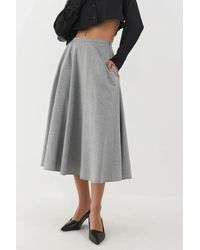 Hiccup - High Waist Midi A-Form Skirt With Zipper Closure - Lyst