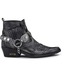 Infinity Leather - Snakeskin Winklepicker Cowboy Ankle Boots - Lyst
