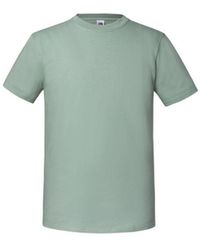 Fruit Of The Loom - Iconic Premium Ringspun Cotton T-Shirt (Sage) - Lyst