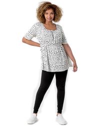 Roman - Curve Stretch Plain Elastic Waist Leggings - Lyst