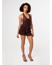 Pink Vanilla - Lace Ruffle Playsuit - Lyst